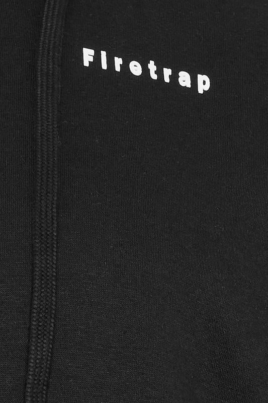FIRETRAP Big & Tall Black Zip Through Hoodie | BadRhino 3