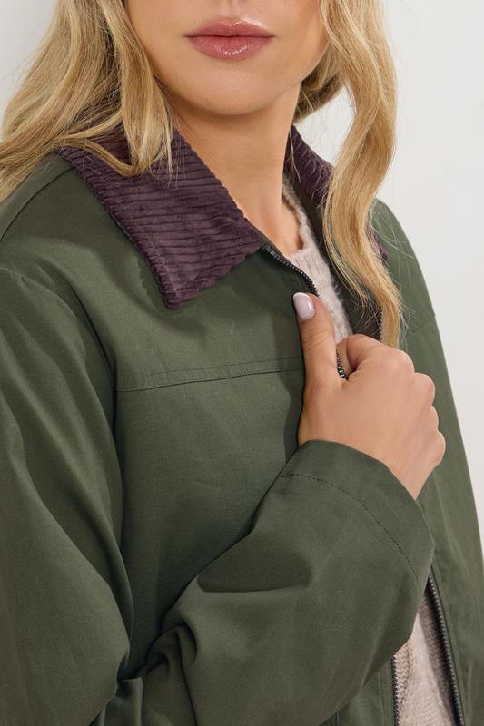 LTS Tall Green Cord Collar Barn Jacket | Long Tall Sally 4