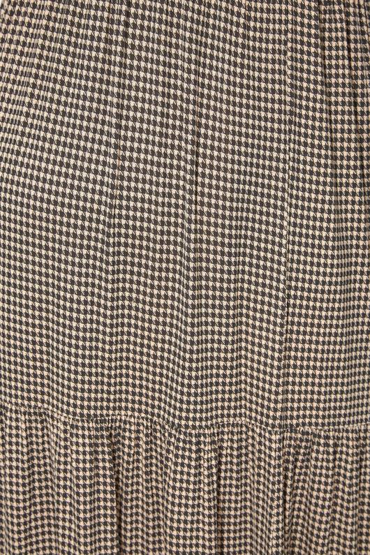 Tall Women's LTS Maternity Beige Brown Dogtooth Check Smock Dress | Long Tall Sally 5