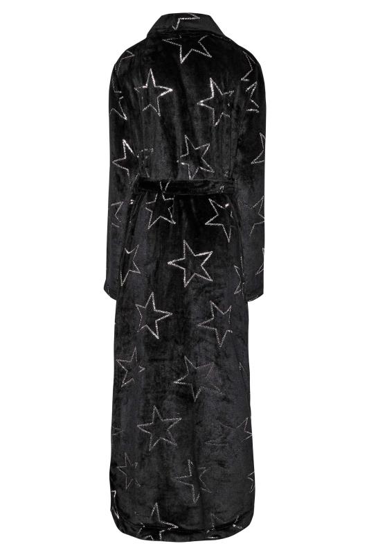 LTS Tall Women's Black Foil Star Print Maxi Dressing Gown | Long Tall Sally 8