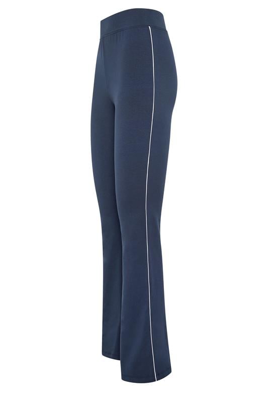 LTS Tall Women's Navy Blue Side Stripe Cotton Flared Leggings | Long Tall Sally 6