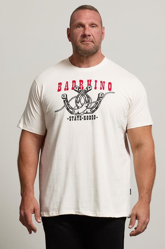 BadRhino Big & Tall Off White 'State Rodeo' Graphic T-Shirt | BadRhino 1