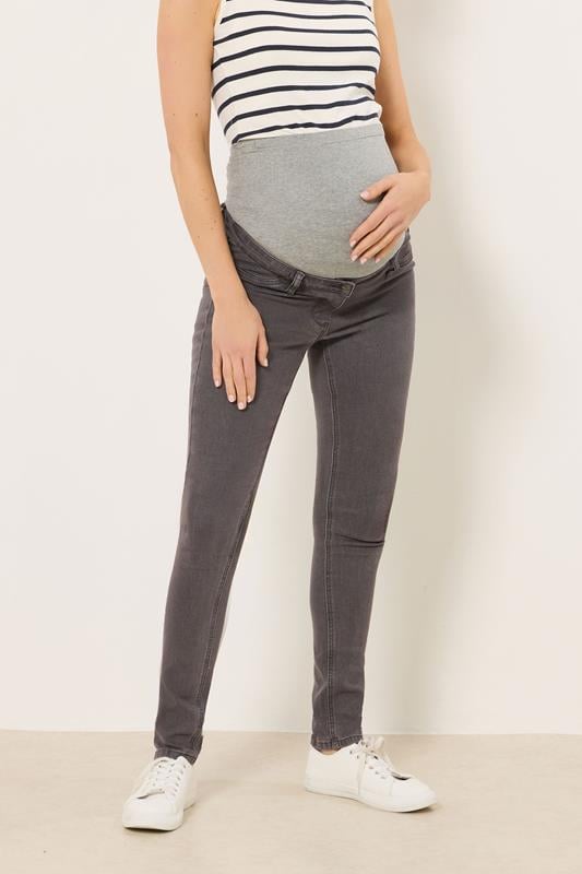 LTS Tall Maternity Grey Skinny AVA Jeans | Long Tall Sally 3