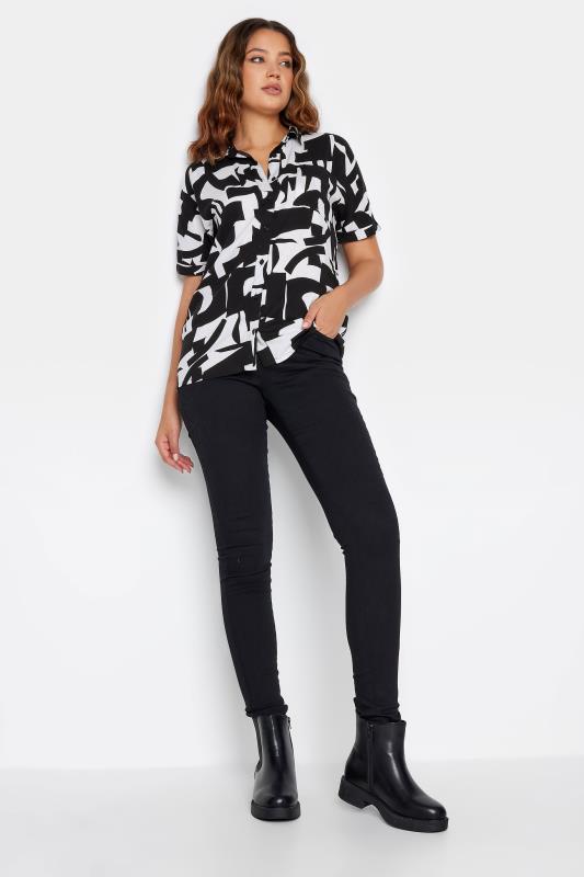 LTS Tall Black Abstract Print Shirt | Long Tall Sally 2