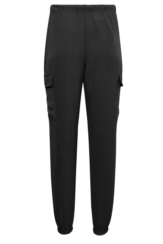 LTS Tall Women's Black Cuffed Cargo Trousers | Long Tall Sally