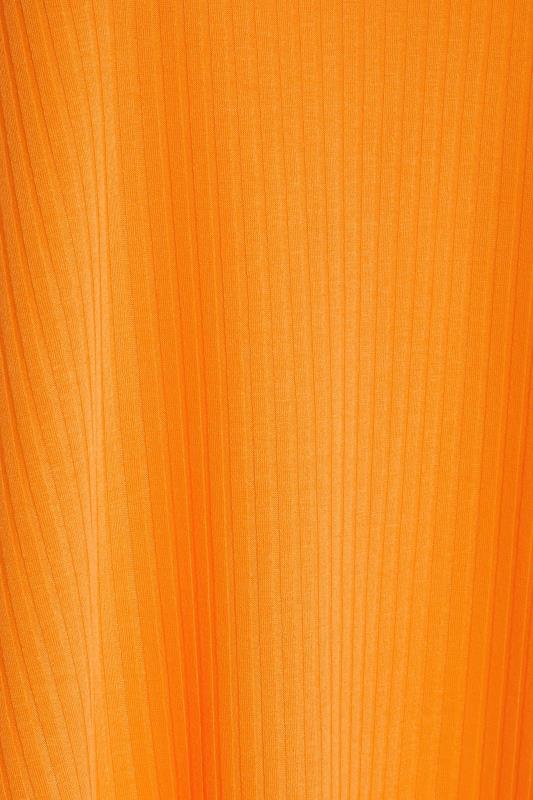 Tall Women's LTS Light Orange Short Sleeve Ribbed Swing Top | Long Tall Sally  4