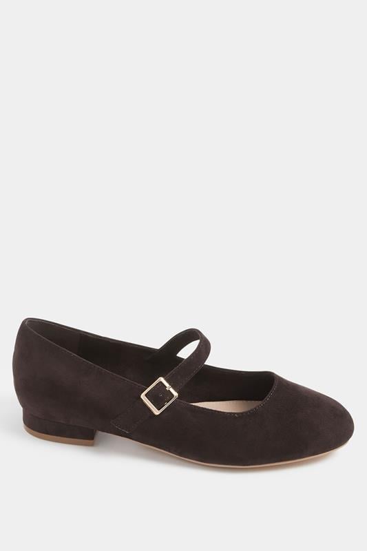 LTS Chocolate Brown Mary Jane Low Heel In Standard Fit | Long Tall Sally 4