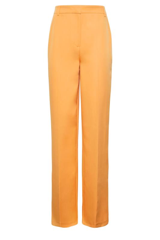  LTS Tall Bright Orange Split Hem Wide Leg Trousers | Long Tall Sally 4