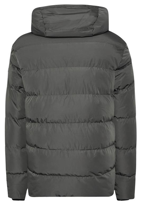 BadRhino Big & Tall Charcoal Grey Hooded Puffer Jacket 2