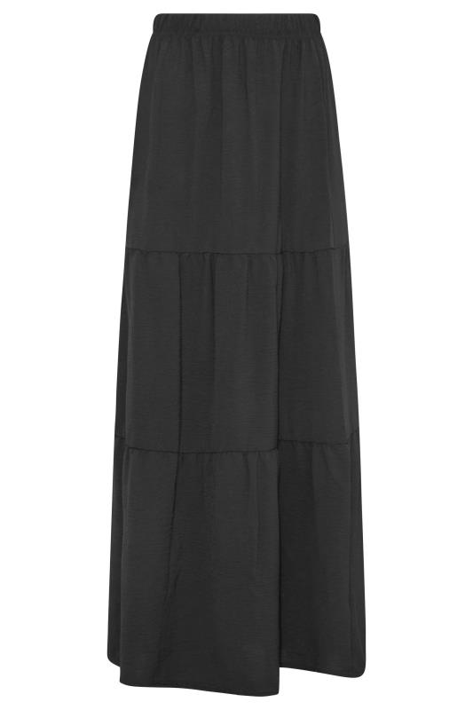 LTS Tall Women's Black Tiered Crepe Maxi Skirt | Long Tall Sally 4