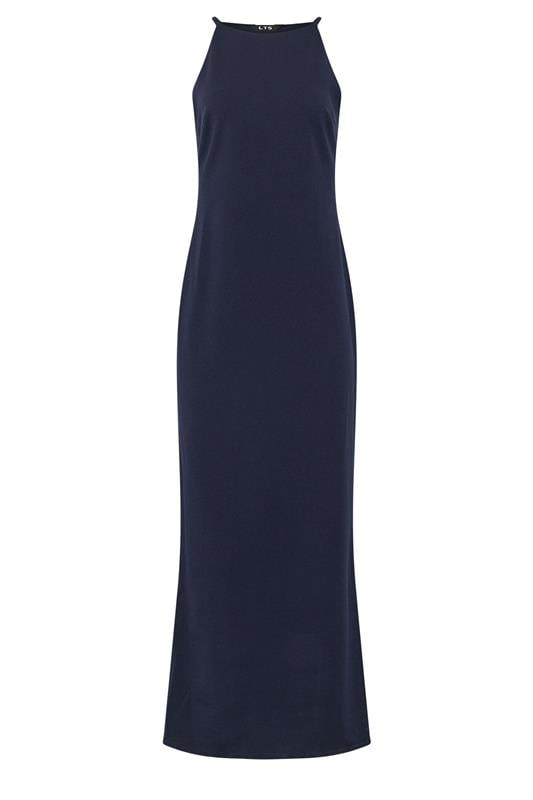 LTS Tall Women's Navy Blue High Neck Midi Dress | Long Tall Sally  5