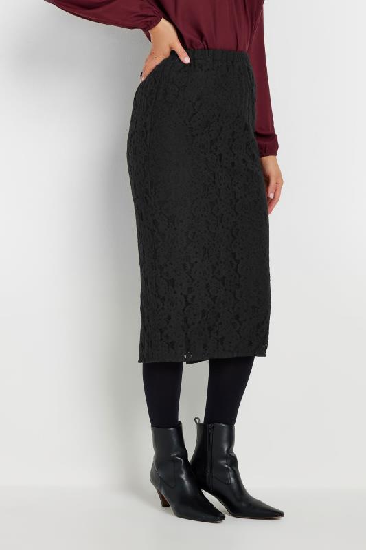 LTS Tall Black Lace Pencil Midi Skirt Long Tall Sally