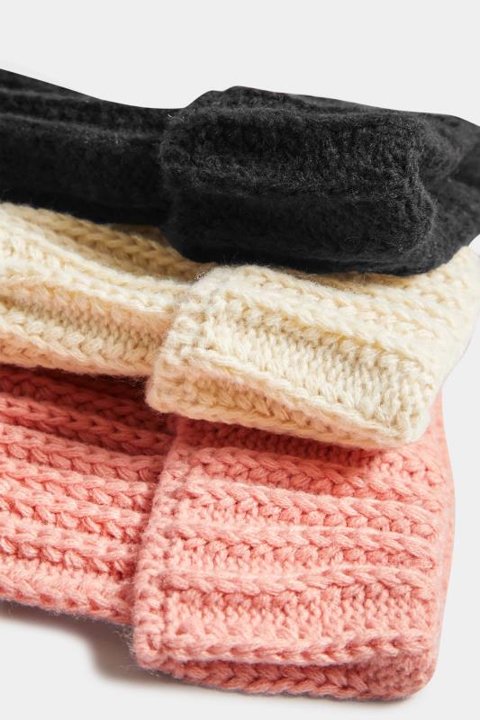 Pink Ribbed Knitted Beanie Hat | Yours Clothing 4