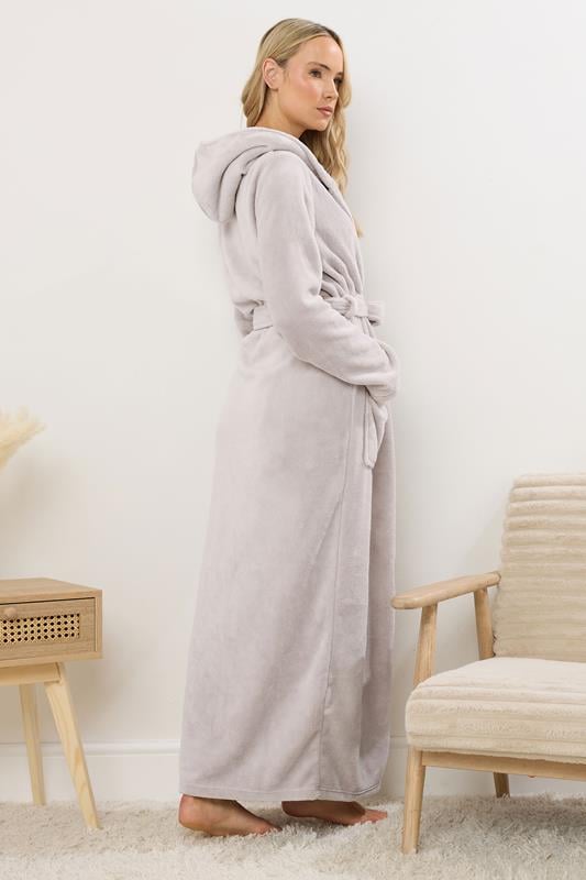 LTS Tall Light Pink Super Soft Fleece Maxi Dressing Gown | Long Tall Sally 3