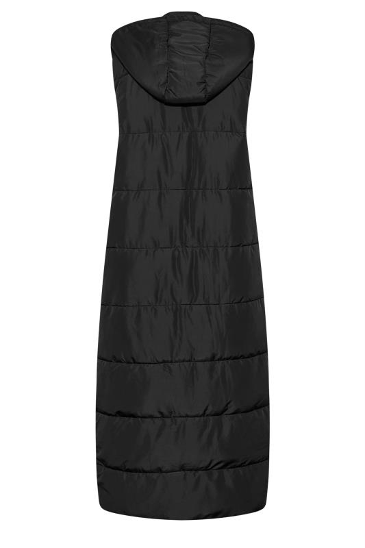 LTS Tall Women's Black Hooded Midaxi Puffer Gilet | Long Tall Sally 7