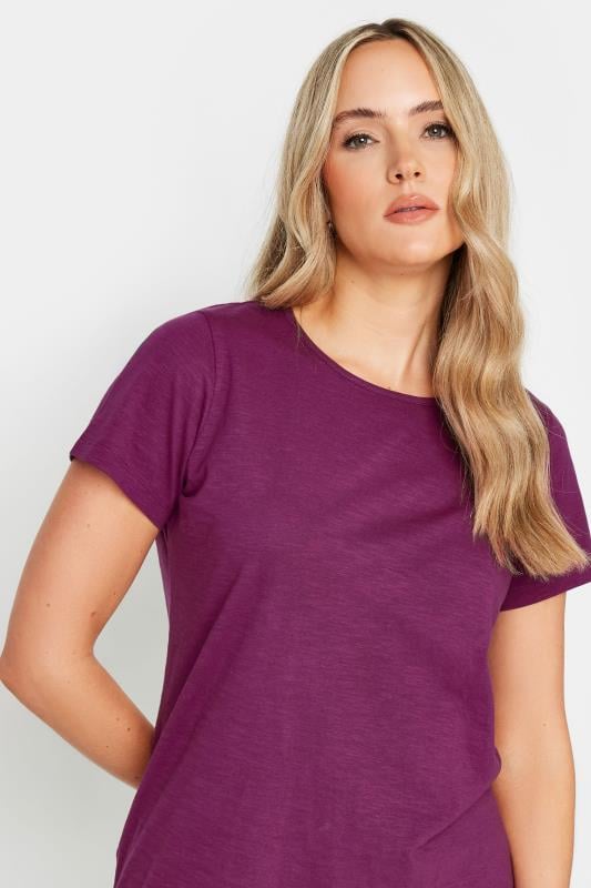 LTS Tall Dark Purple Short Sleeve Cotton T-Shirt | Long Tall Sally 4