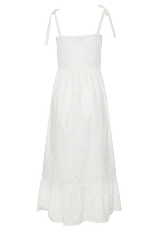 LTS Tall White Floral Broderie Anglaise Midaxi Sundress | Long Tall Sally 7