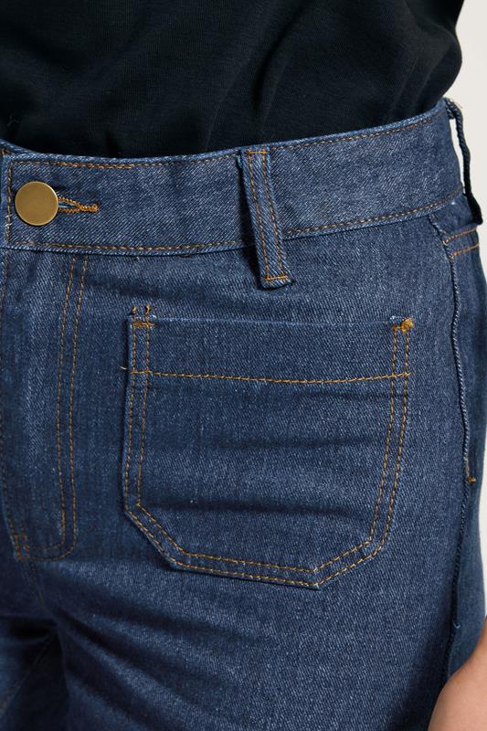 【BOK PLACE】Black blue washing span long wide denim pt XL BOK PLACE】Black blue washing span long wide denim pt XL