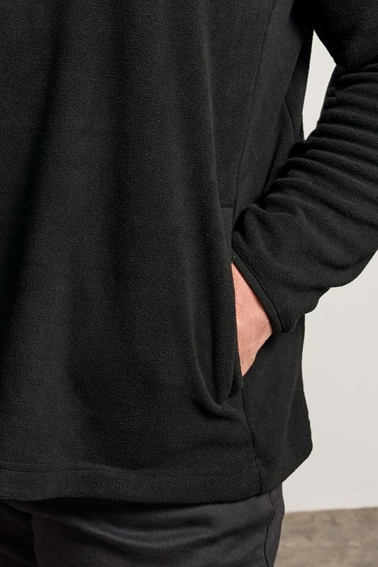 BadRhino Big & Tall Black Quarter Zip Quilted Fleece Jacket | BadRhino 4