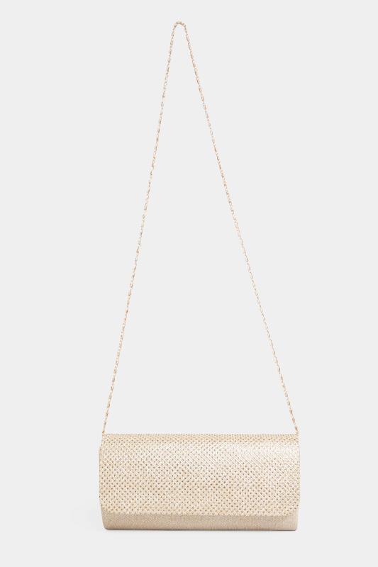 Rose Gold Diamante Clutch Bag | Yours Clothing 3