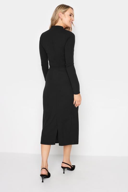 LTS Tall Black Fitted Midi Dress | Long Tall Sally  3