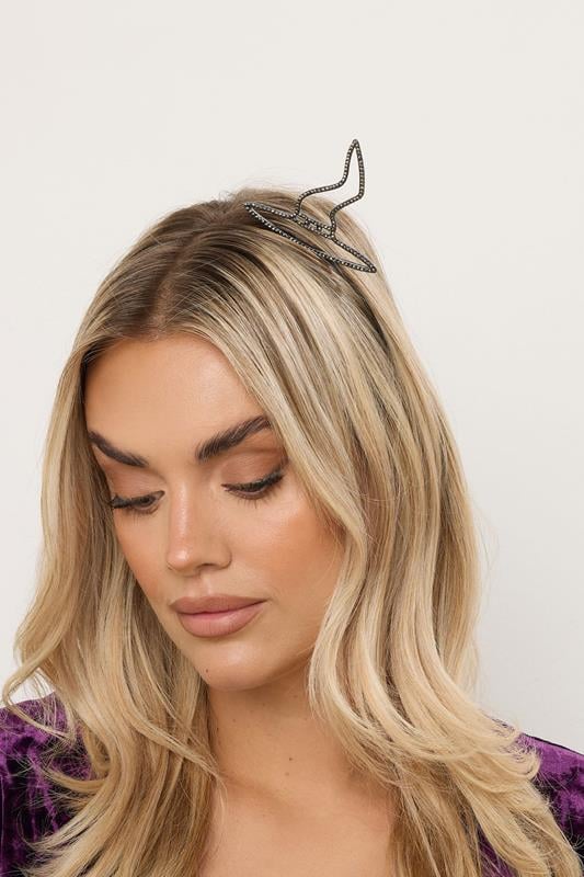 Plus Size  Yours Silver Tone Witch Hat Novelty Halloween Headband
