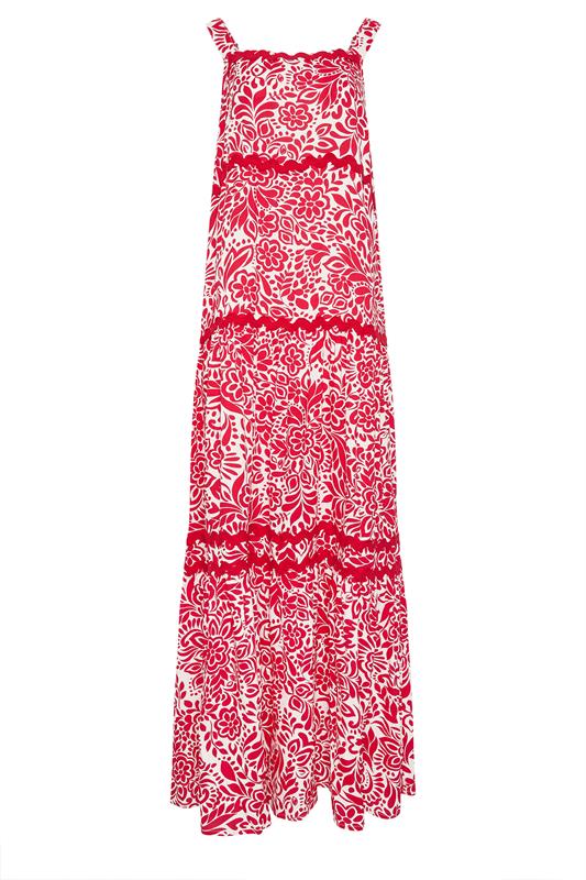 LTS Tall Women's Red Floral Contrast Swirl Maxi Dress | Long Tall Sally 6