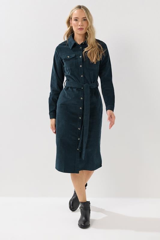 LTS Tall Dark Blue Cord Shirt Dress | Long Tall Sally 2