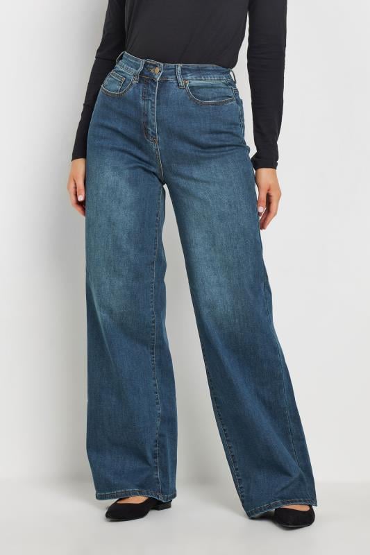 LTS MADE FOR GOOD Tall Blue Wash Wide Leg Jeans | Long Tall Sally 2