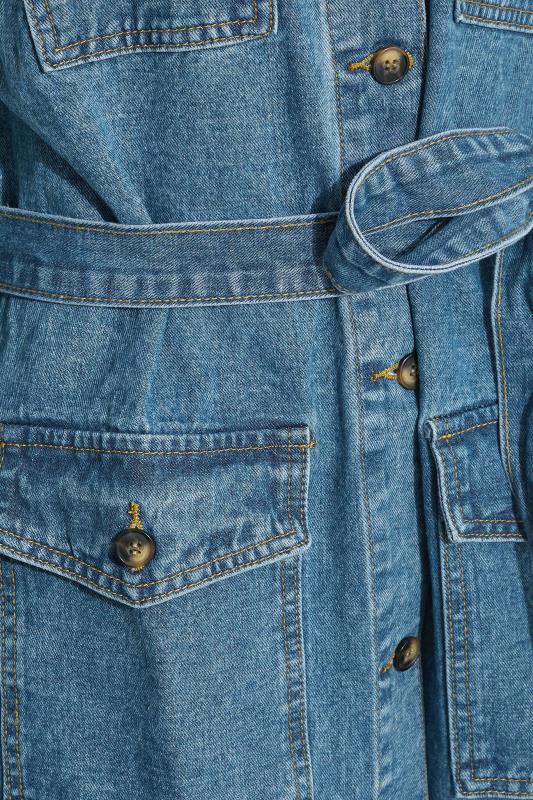 LTS Tall Women's Blue Belted Denim Jacket | Long Tall Sally  5