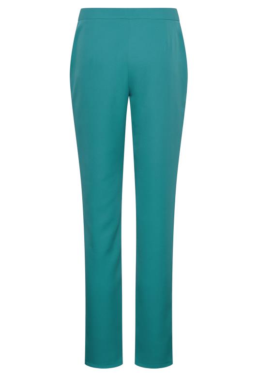 LTS Tall Women's Teal Blue Scuba Crepe Slim Leg Trousers | Long Tall Sally 5
