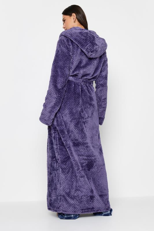 LTS Tall Women's Purple Hooded Maxi Dressing Gown | Long Tall Sally 4