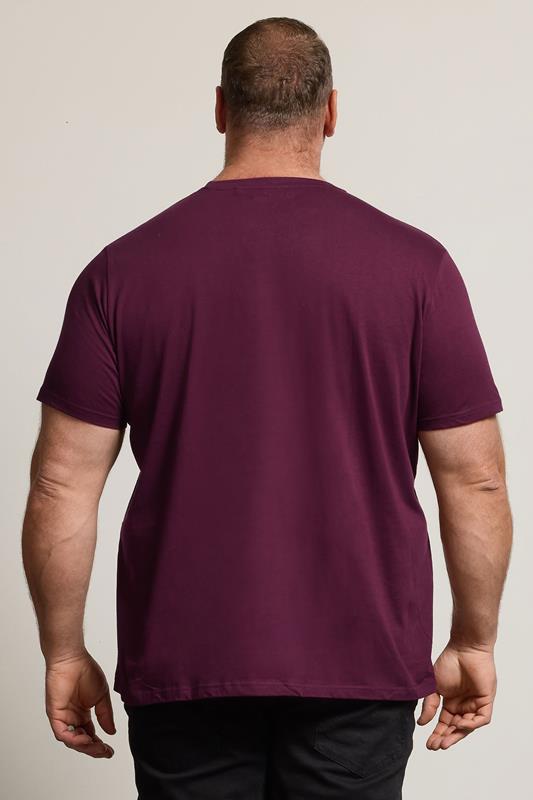 BadRhino Big & Tall Burgundy Red Skull & Snake Graphic T-Shirt | BadRhino 3