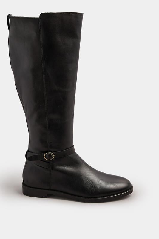 LTS Black Leather Knee High Riding Boot | Long Tall Sally 2