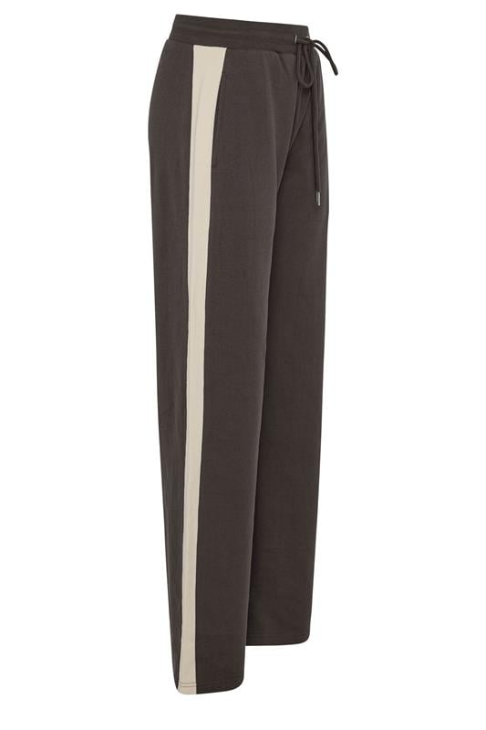 LTS Tall Women's Chocolate Brown Side Stripe Wide Leg Joggers | Long Tall Sally 2