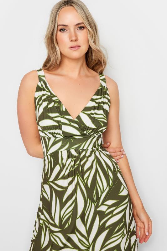LTS Tall Women's Olive Green Leaf Print Maxi Dress | Long Tall Sally 4