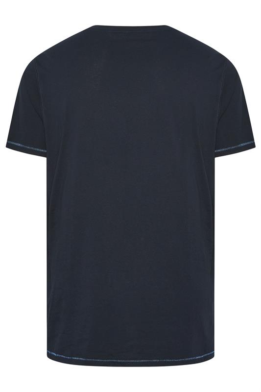 D555 Big & Tall Navy Blue Gas Monkey Graphic Print T-Shirt | BadRhino 4