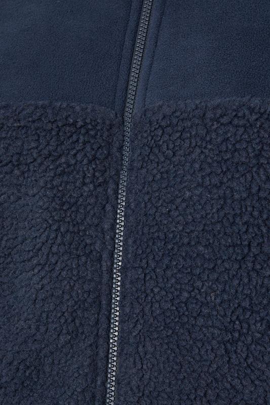 BadRhino Big & Tall Navy Blue Borg Fleece Jacket | BadRhino 3