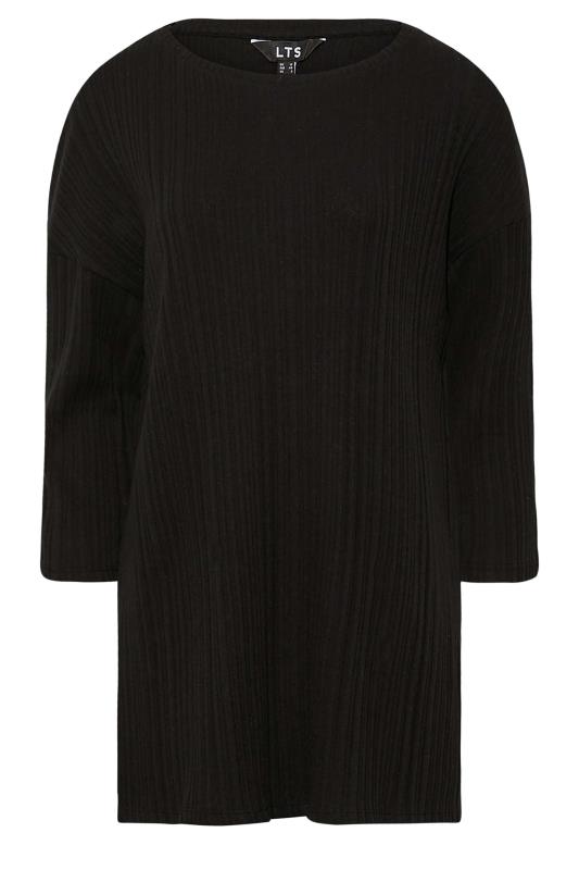 LTS Tall Women's Black Ribbed Tunic Top | Long Tall Sally 6