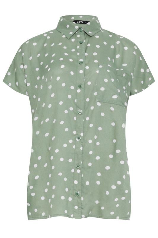 LTS Tall Sage Green Polka Dot Shirt | Long Tall Sally 5