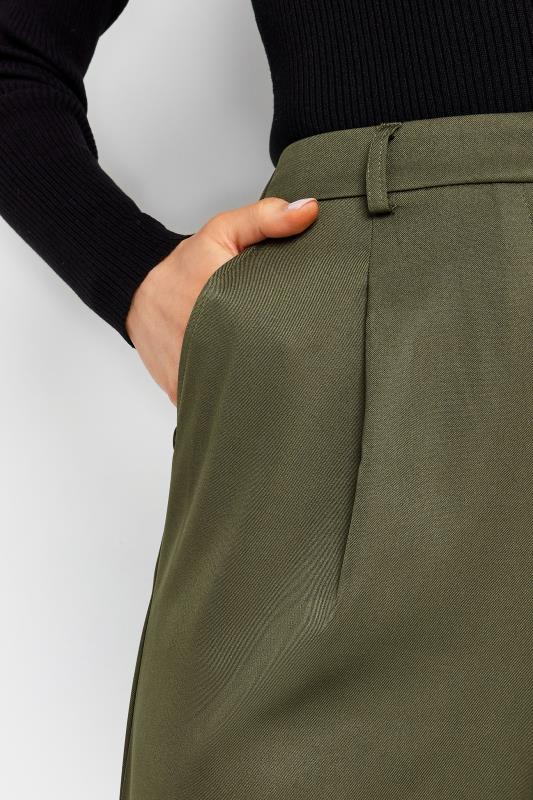 LTS Tall Womens Olive Green Tailored Wide Leg Trousers | Long Tall Sally 5