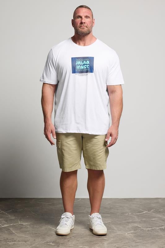JACK & JONES Big & Tall White Hudson T-Shirt | BadRhino 2