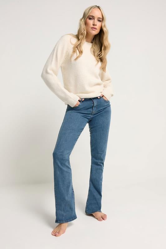 Tall  LTS Tall Blue Mid Wash Stretch Bootcut Jeans