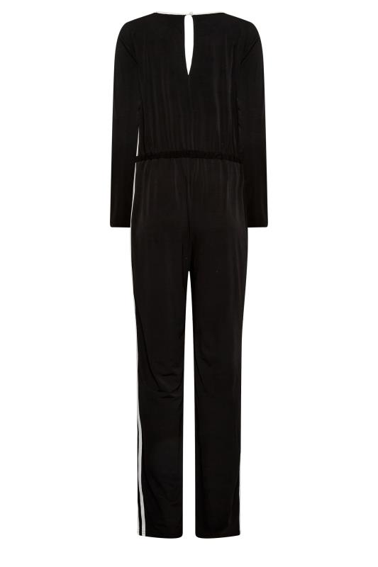 LTS Tall Women's Black Side Stripe Jumpsuit | Yours Clothing 9