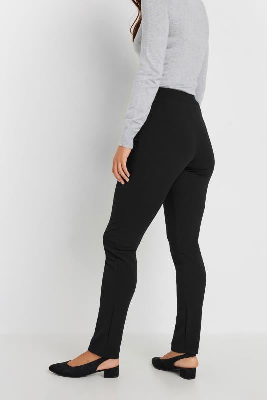 High waisted black slim leg trousers best sale