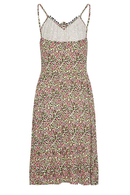 LTS Tall Womens Pink Floral Tie Mini Sundress | Long Tall Sally  7