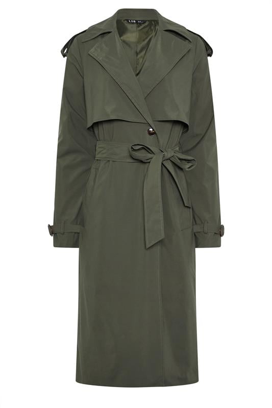 Tall  LTS Tall Khaki Green Trench Coat