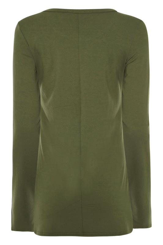  Tall Women's Khaki Green Long Sleeve T-Shirt | Long Tall Sally 6