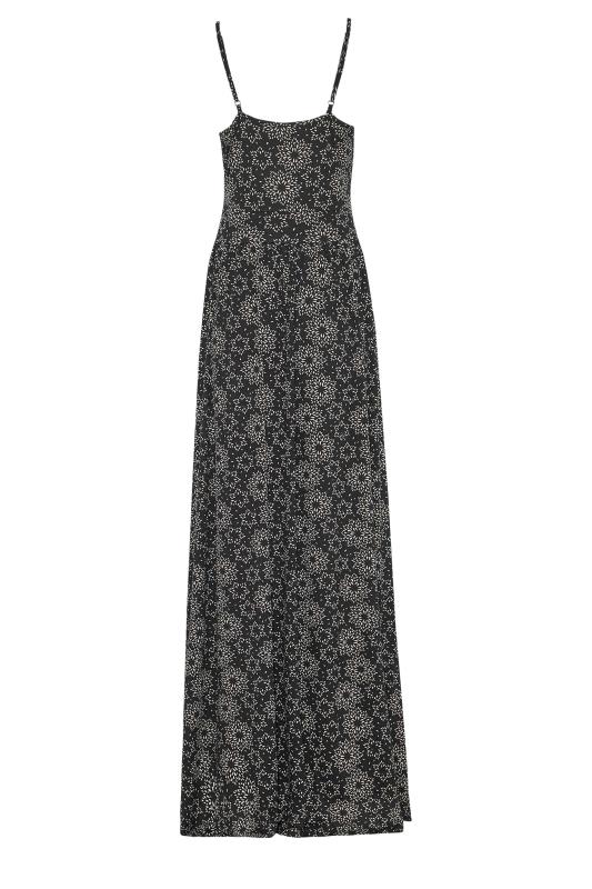 LTS Tall Black Star Burst Print Striped Maxi Dress | Long Tall Sally 7