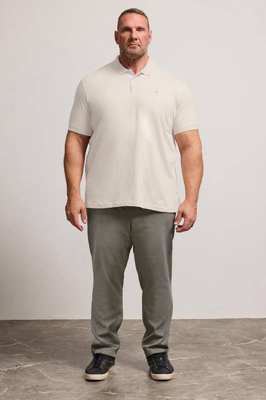 BadRhino Big & Tall Natural Brown Jersey Polo Shirt | BadRhino 2